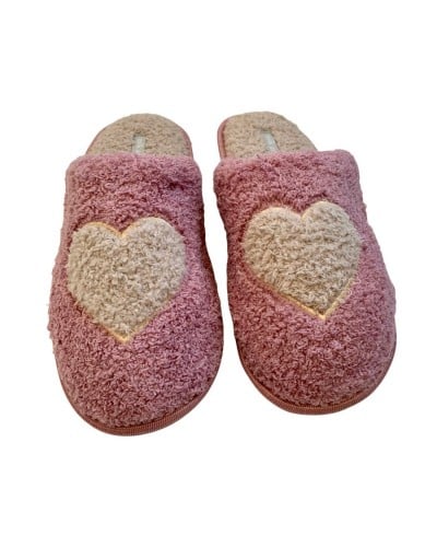Pantofola Donna Invernale Con Applicazione Cuore Milk And Honey