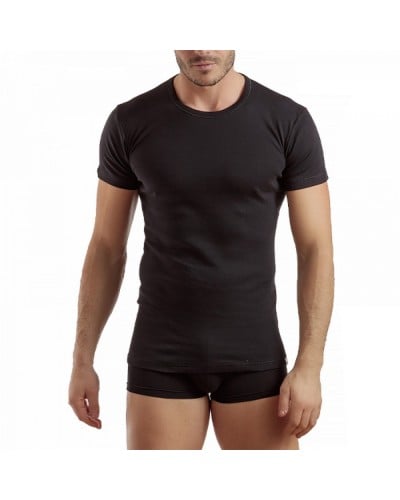 T-shirt Uomo Mezza Manica Esternabile Giro Gola Cotone Bielastico Irge Made in Italy