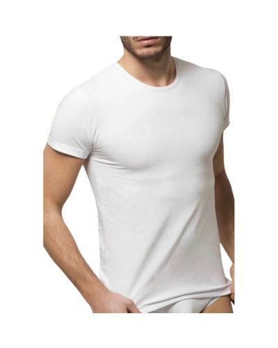 T-shirt Uomo Mezza Manica Esternabile Giro Gola Cotone Bielastico Irge Made in Italy