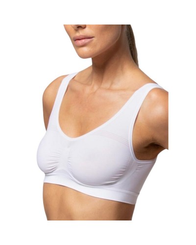 Brassiere Donna Spalla Larga Microfibra Semless Pompea