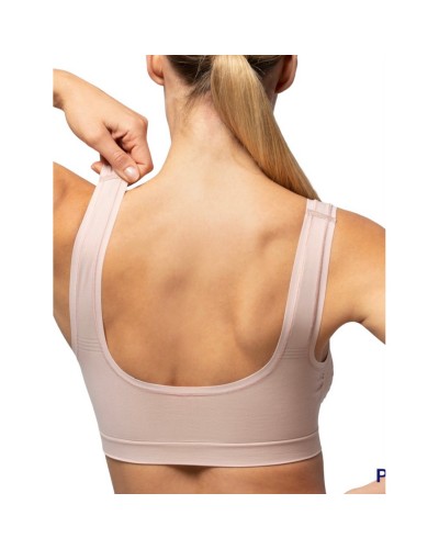 Brassiere Donna Spalla Larga Microfibra Semless Pompea