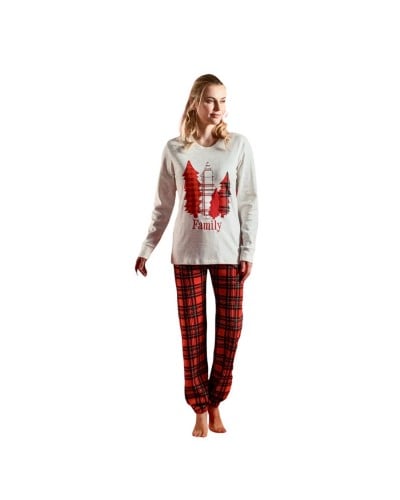 Pigiama Donna Cotone Caldo Idea Regalo Natalizia Pepenero