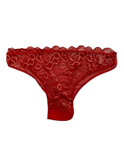 Brasiliana Donna Tulle E Pizzo Rosso Pepenero
