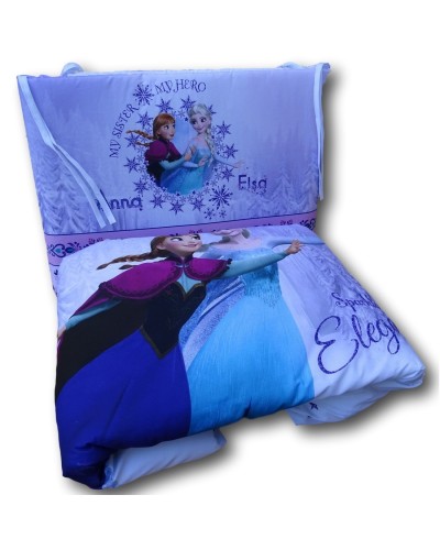 Coordinato Lettino Frozen 3 pezzi Piumone E Paracolpi E copripiumino Disney