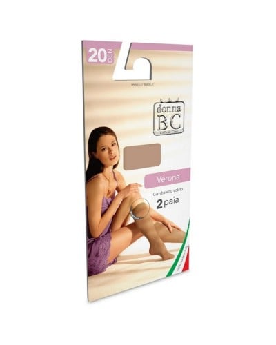 Gambaletto Donna 20 Denari Velato Elasticizzato Confezione 6 Paia BC