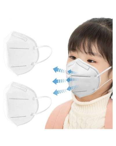 Mascherine FFP2 Bambini Unisex Bianche Confezione 50 Pezzi