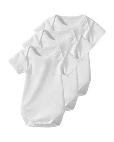 Body Neonati Cotone Mezza Manica Bianchi Bimbi X Sempre Confezione 6 Pezzi