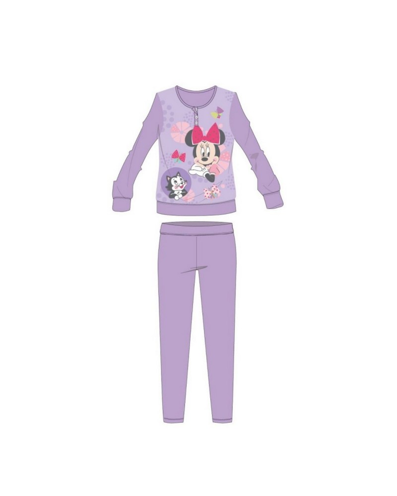 Pigiama Bambina Minnie Cotone Caldo Manica Lunga Disney
