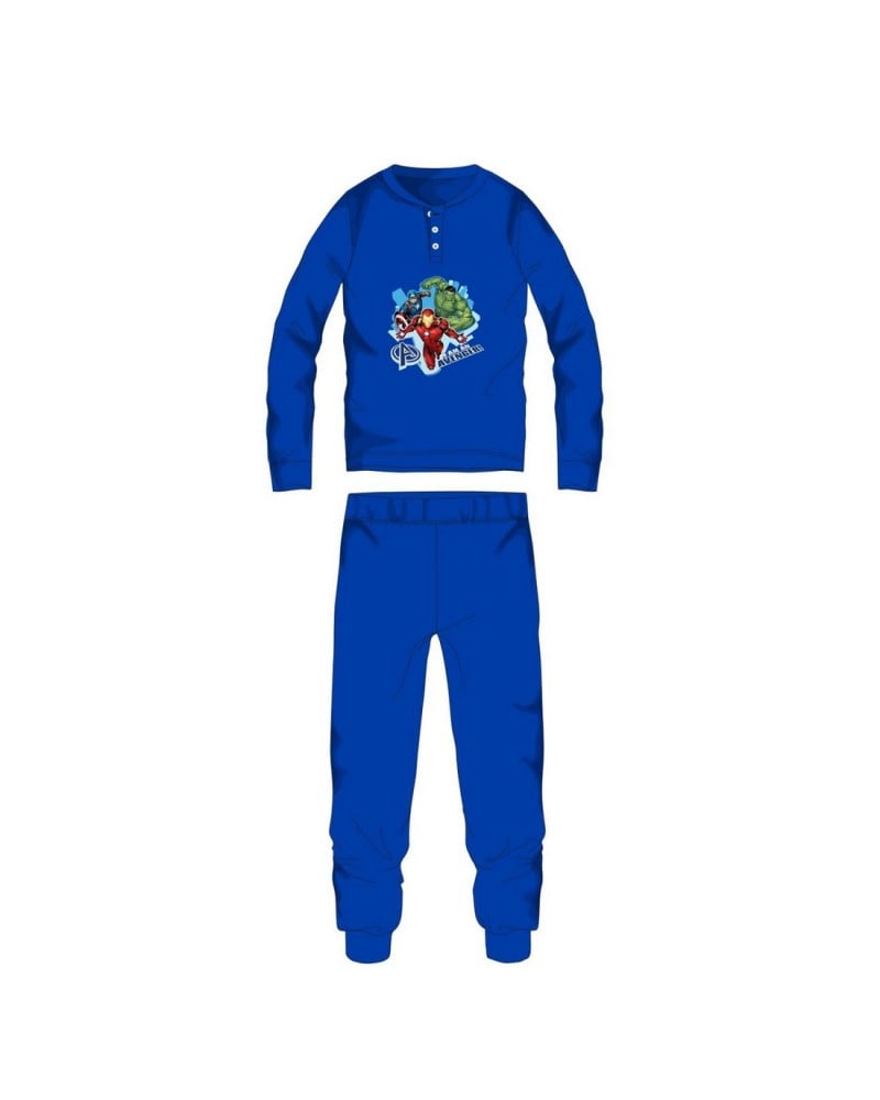 Pigiama Bambino Avengers Cotone Caldo Manica Lunga Disney