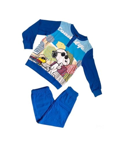 Pigiama Bambini Cotone Manica Lunga Snoopy