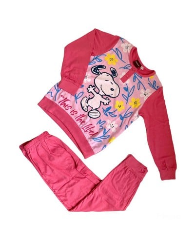 Pigiama Bambini Cotone Manica Lunga Snoopy