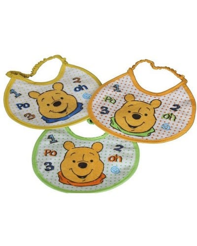 Bavette Neonato Piccole In Spugna Plastificate Winnie De Pooh Confezione 6 Pezzi Disney