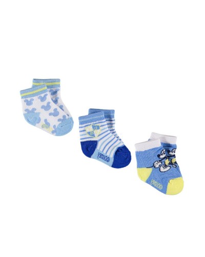Calzini Neonato Mickey Mouse Cotone Confezione 3 Paia