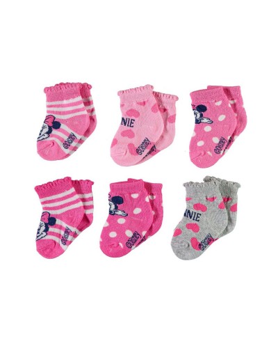 Calzini Neonata Minnie in Cotone Confezione 3 Paia