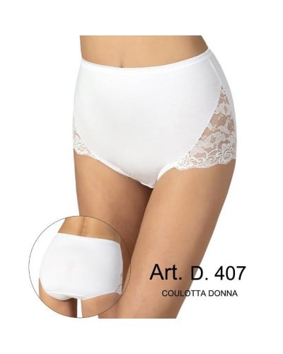 Culotta Donna Cotone Bielastico E Pizzo Malika Kit 3 Pezzi