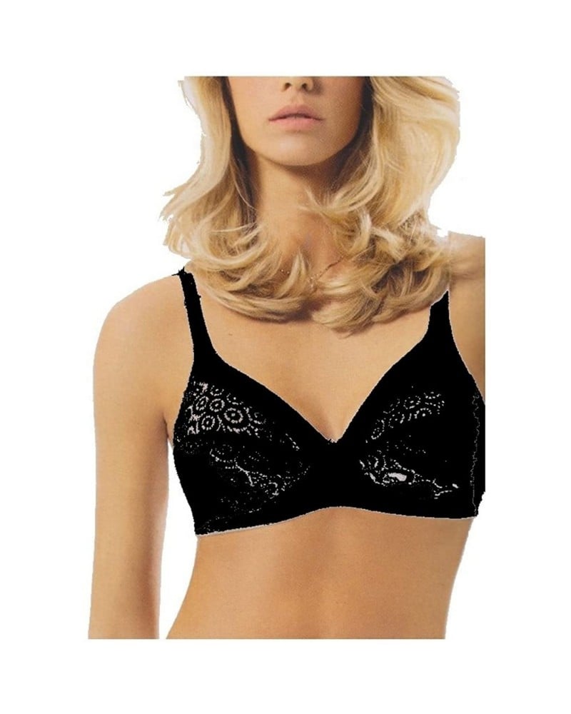 Reggiseno Sfoderato Senza Ferretto Microfibra E Pizzo