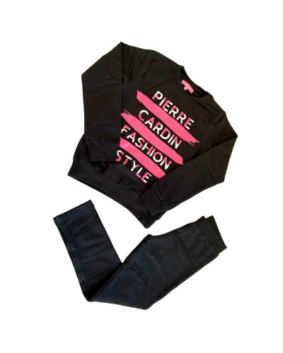 Tuta Ragazza In Cotone Manica Lunga Pierre Cardin