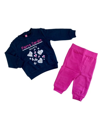Tuta Neonata In Cotone Manica Lunga Pierre Cardin