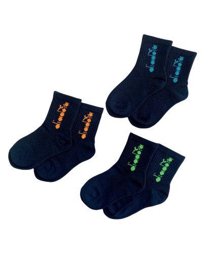 Calzini Bambini Cotone Sportivi Diadora Confezione 3 Paia