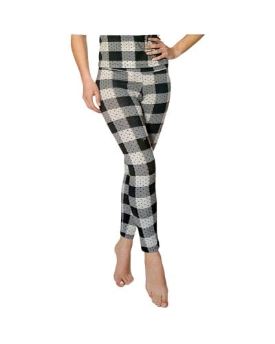 Leggings Donna Cotone Bielastico Fantasia Scacchi Risveglia I Sensi