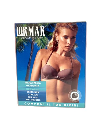 Reggiseno Fascia Balconcino Mare Coppe Push Up Lormar