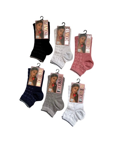 Calzini Donna Cotone Primavera Estate Coveri Confezione 6 Paia