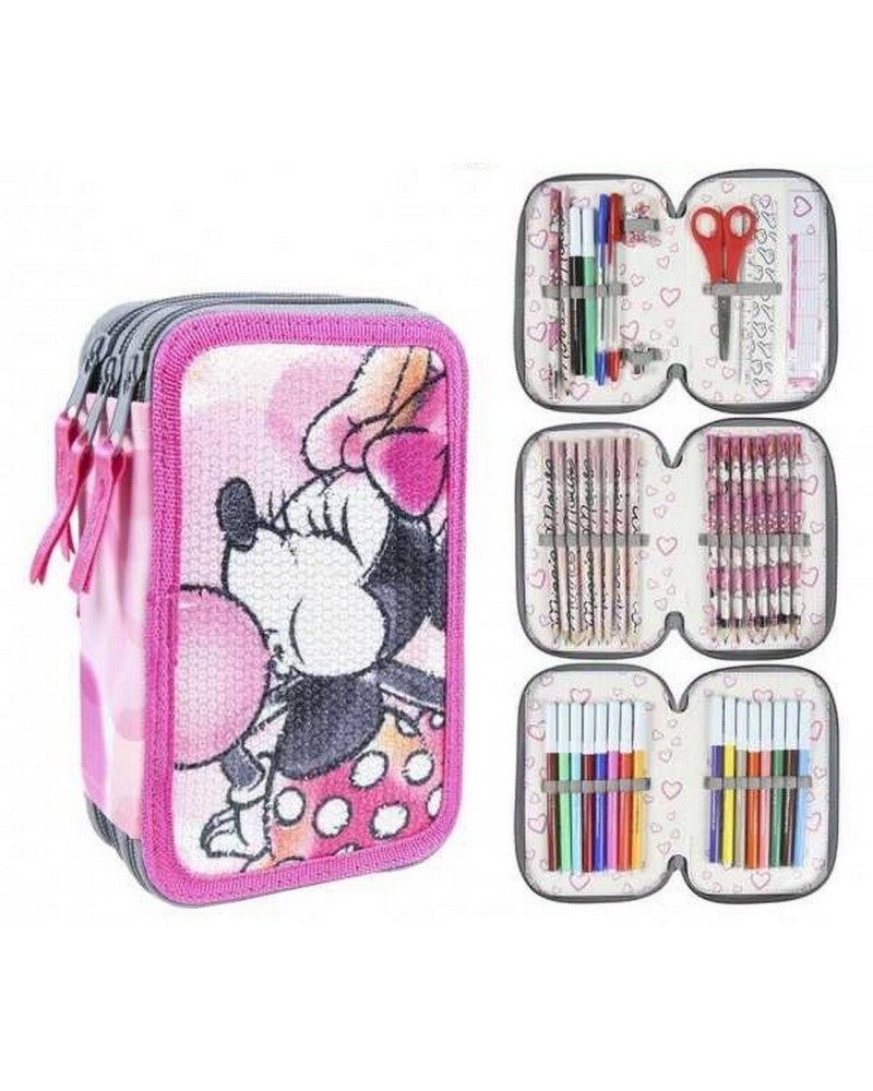 Astuccio Scuola Triplo Minnie Disney Giotto Confezione 42 Pezzi