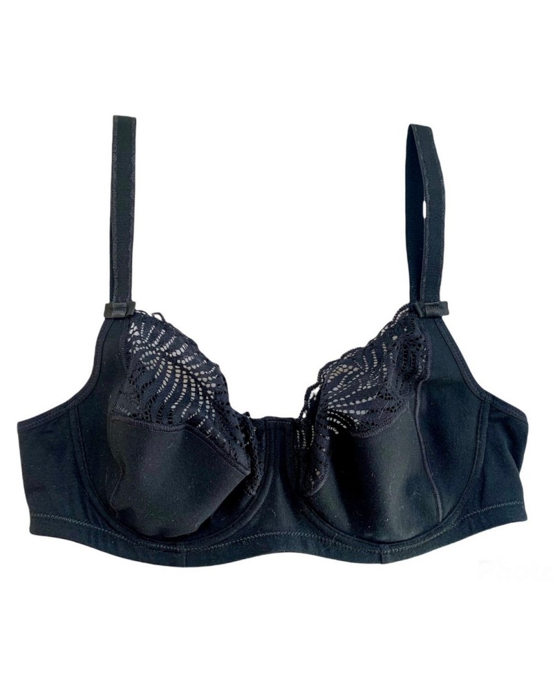 Reggiseno Classico In Cotone E Pizzo Coppa C