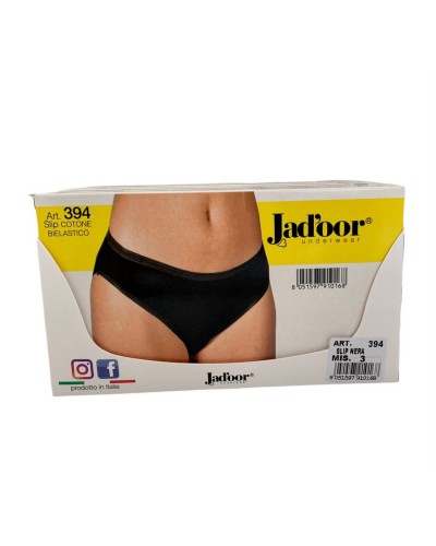 Slip Donna Cotone Bielastico Elastico Esterno Jador Confezione 6 Pezzi