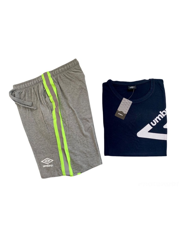 Completo Uomo Cotone T-Shirt E Bermuda Corto Umbro