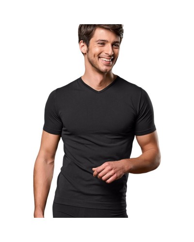 T-Shirt Uomo Cotone Elasticizzato Punta Esternabile Pepenero