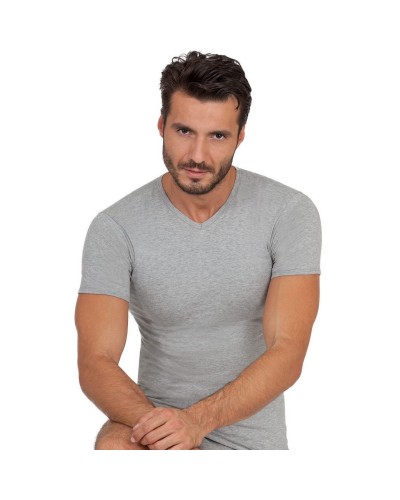 T-Shirt Uomo Cotone Elasticizzato Punta Esternabile Pepenero
