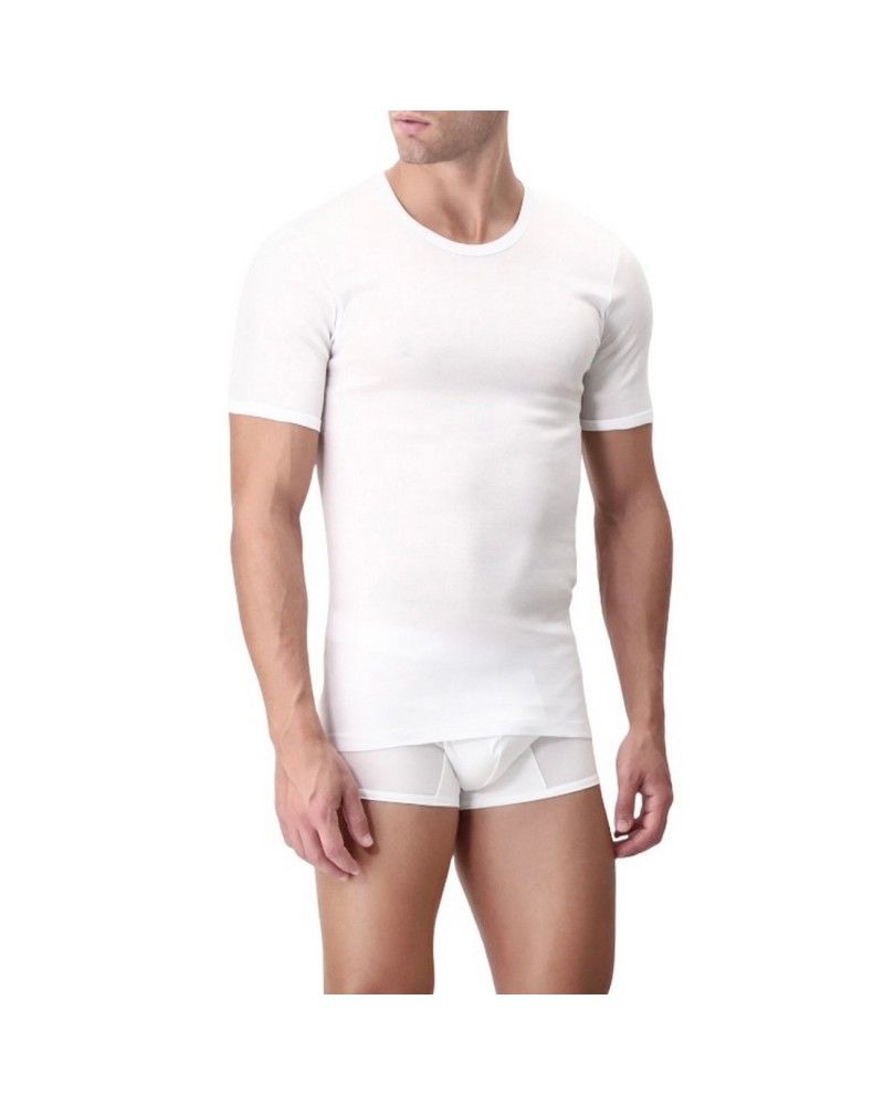 T-Shirt Uomo Cotone Elasticizzato Giro Esternabile Pepenero