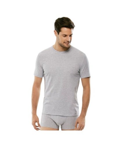 T-Shirt Uomo Cotone Elasticizzato Giro Esternabile Pepenero