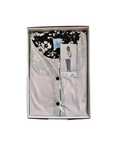 Pigiama Donna Cotone Manica Lunga Cardigan Gary