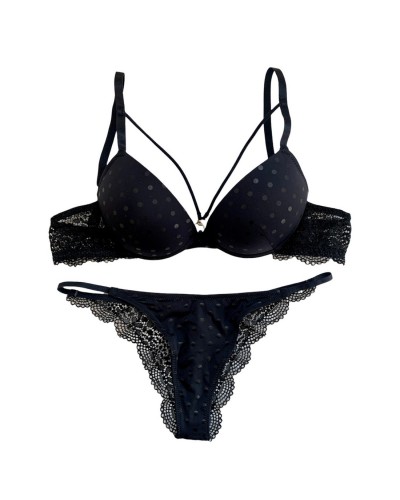 Coordinato Donna Infiore Reggiseno Push Up E Tanga Brasiliano