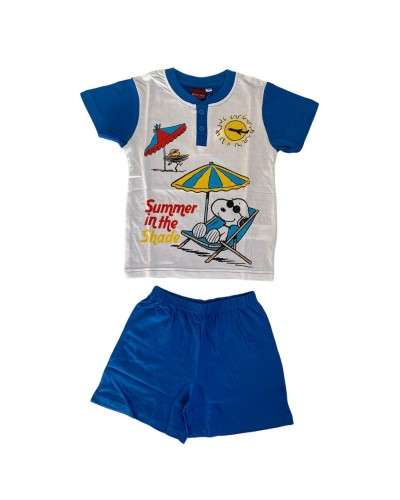 Completo Bimbo Corto Cotone Snoopy