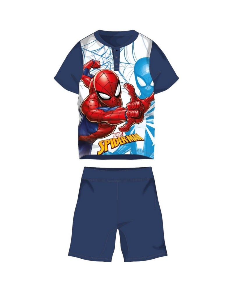 Completo Bimbo Corto Cotone Spiderman Marvel