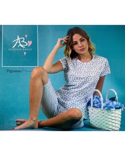 Pigiama Donna Mezza Manica E Pinocchietto Basile