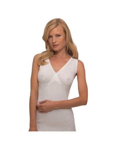 Canotta Donna Cotone Costina Forma Seno Spalla Larga Gieffeti Confezione 3 Pezzi