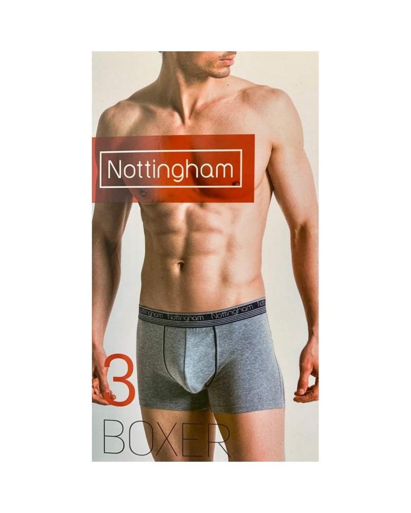 Boxer Uomo Nottingham Cotone Bielastico Moda Confezione 3 Pezzi
