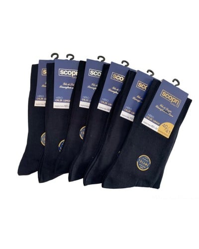 Calza Lunga Uomo Chiffon Filo Di Scozia Confezione 6 Paia Scopri