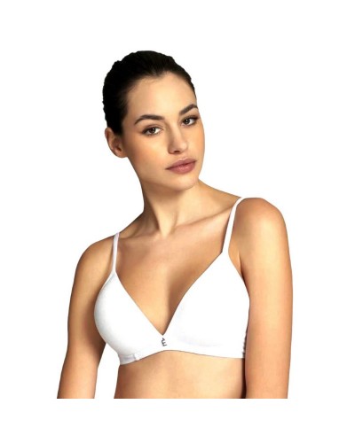 Reggiseno Donna Triangolo Imbottito In Cotone Senza Ferretto Papillon