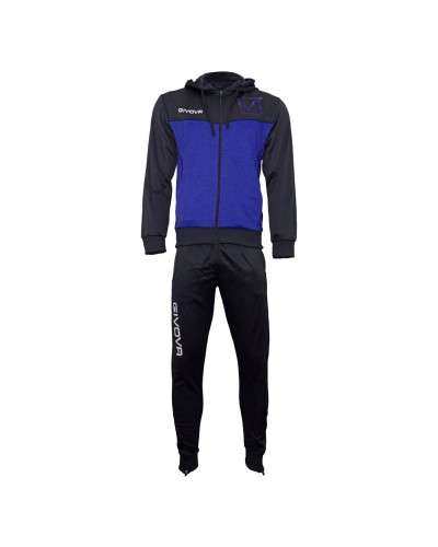Tuta Unisex Tessuto Melange Con Cappuccio Givova