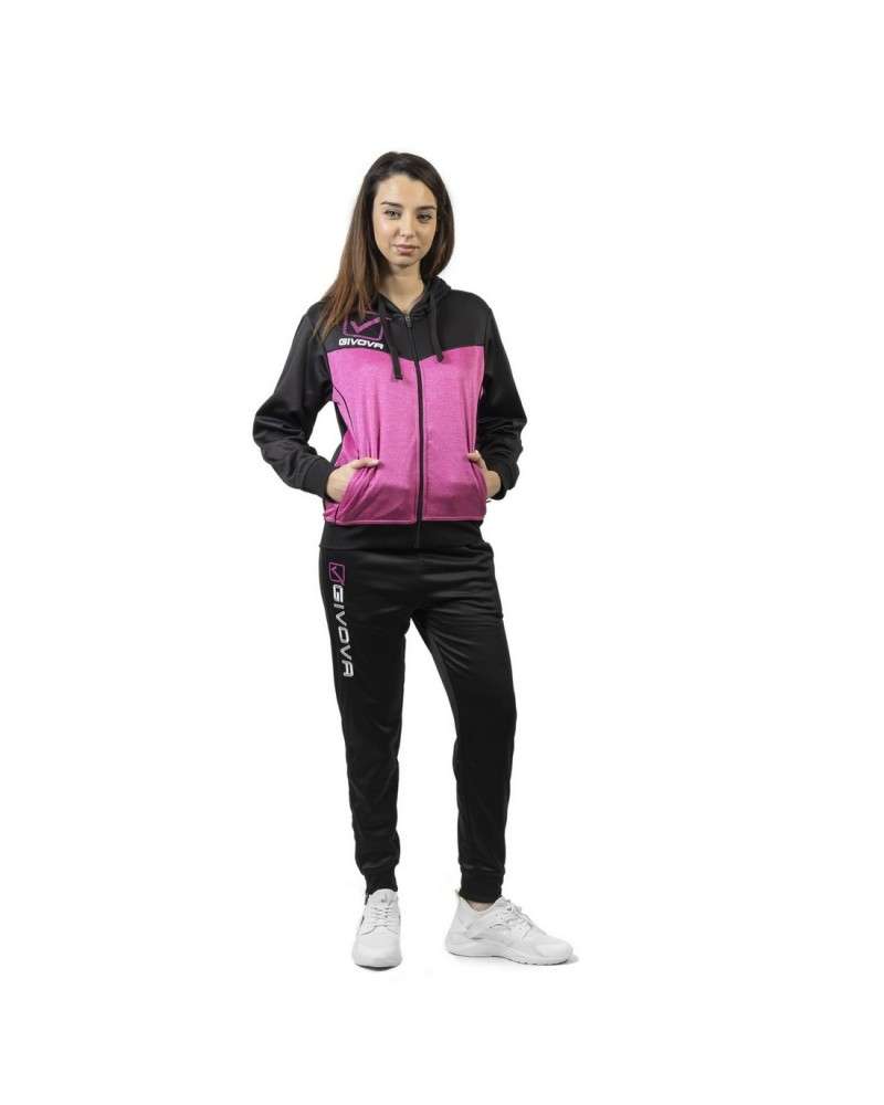 Tuta Unisex Tessuto Melange Con Cappuccio Givova Tuta Unisex Tessuto Melange Con Cappuccio Givova