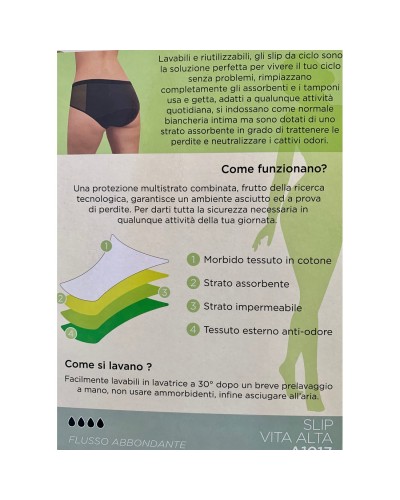 Slip Donna Vita Alta Da Ciclo Flusso Abbondante In Tessuto Tecnico Aris