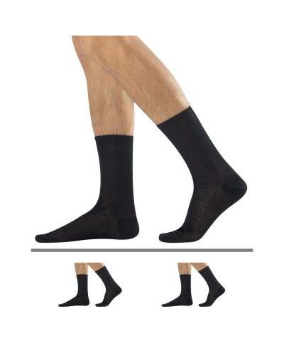 Calza Corta Uomo Filo Di Scozia Elastico New Day Confezione 3 Paia