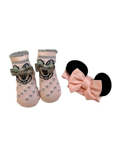 Calzini E Papillon Neonata Cotone Minnie Disney