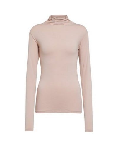 Lupetto Donna Manica Lunga Cotone Bielastico Colore Carne Irge