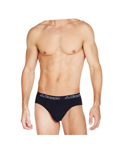 Slip Uomo Kappa Cotone Bielastico Confezione 3 Pezzi